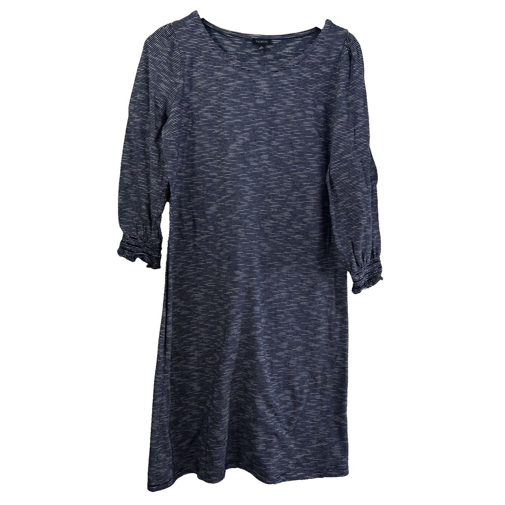 Talbots Dress Women's Blue White Striped 3/4 Sleeve Size Medium - Picture 11 of 11